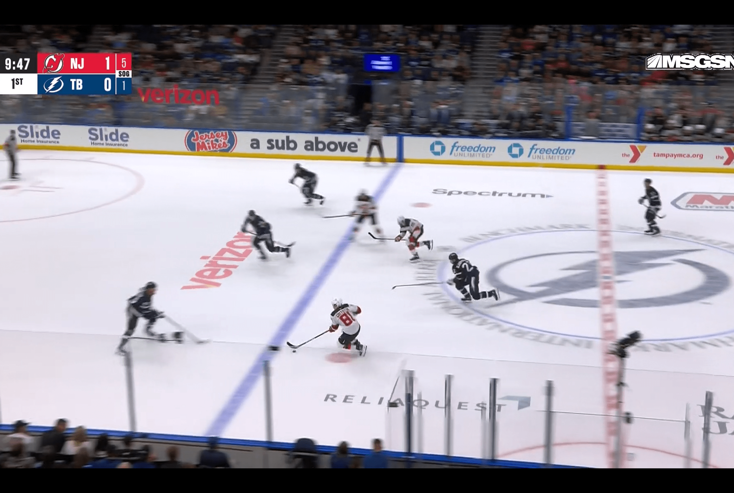 A defender’s worst nightmare — being flat-footed against a fast skater.