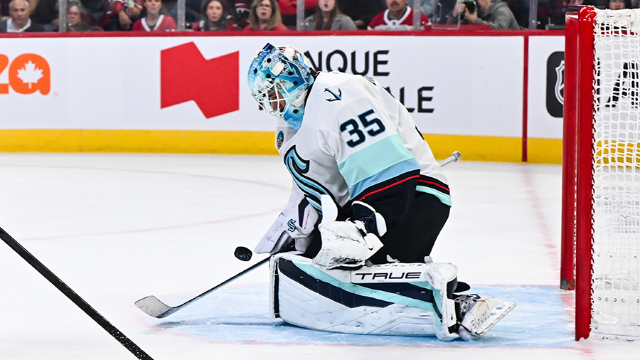 Seattle Kraken Joey Daccord save Montreal 2025...
