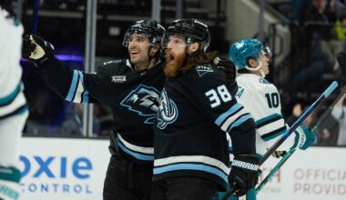 Schmaltz gets second career hat trick for first three goals of season as Mammoth beat Sharks 6-3