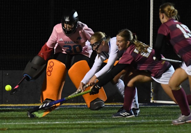 Bloomfield Hills Marian fell to Dexter 5-0 in the field...