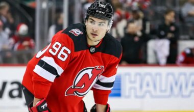 Timo Meier of the New Jersey Devils