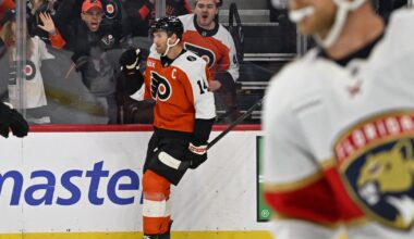 Sean Couturier scores twice, Flyers get first win of Rick Tocchet era in home opener