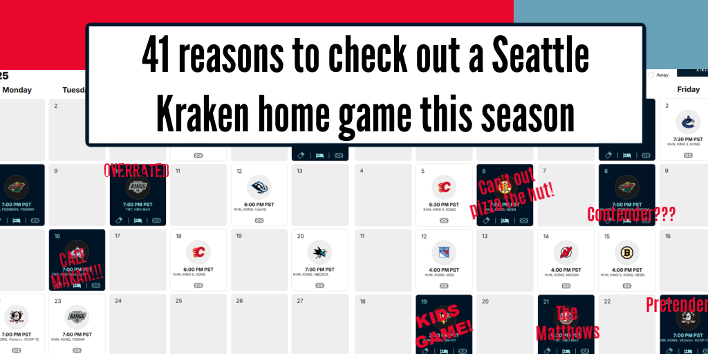 41 reasons to catch a Kraken home game