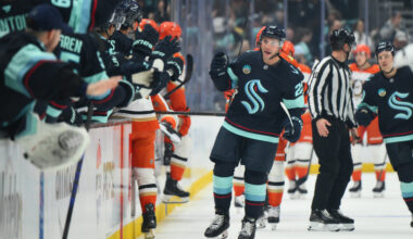 Kraken Defeat Ducks 3-1 to Earn First Home Opener Win in 5th Season - The Hockey Writers - Seattle Kraken
