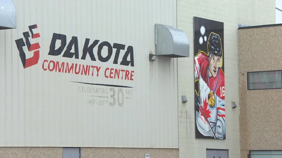 A Sept. 18, 2025, photo shows the Dakota Community Centre in Winnipeg, where Jets centre Jonathan Toews played in his youth.
