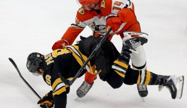 Bruins losing streak stretches to six with 7-5 loss to Ducks