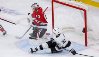 Point streak ends in loss to Los Angeles Kings
