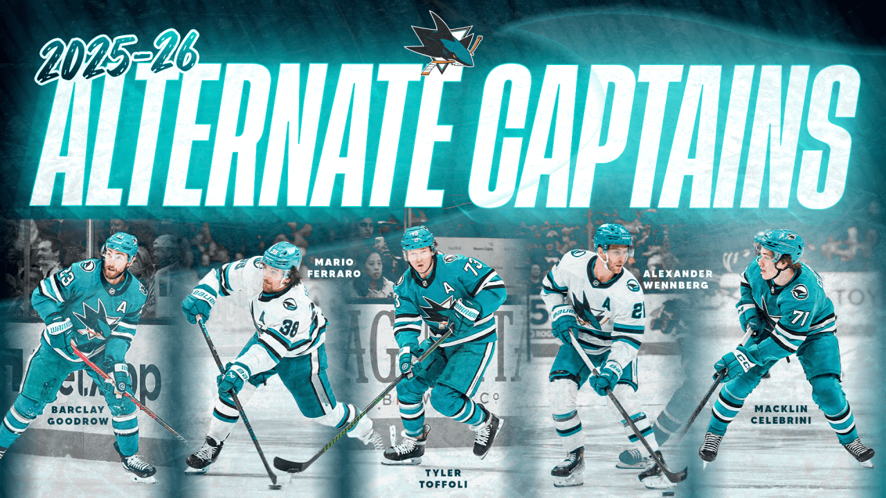 Sharks announce Alternate Captains for 2025-26 season