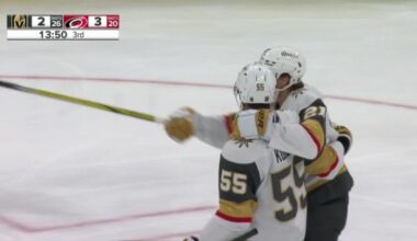 Eichel's 2 late goals help Vegas Golden Knights beat Carolina Hurricanes 6-3