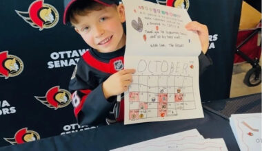 Gavin Giroux, son of Senators forward Claude, assists charities with homemade calendar