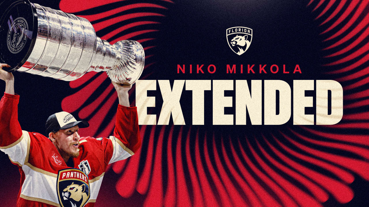 Florida Panthers Agree to Terms with Defenseman Niko Mikkola on an Eight-Year Contract Extension