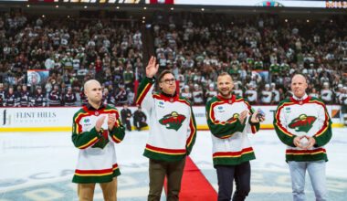 Gaborik reads Wild starting lineup, drops puck before 25th anniversary game