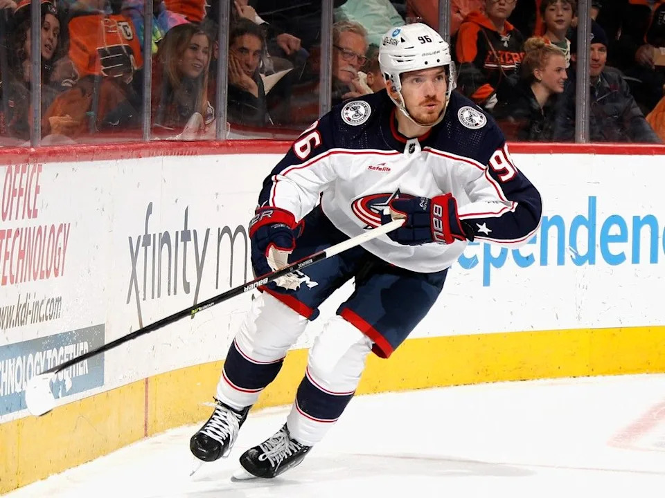  Jack Roslovic had 22 goals and 45 points in the 2021-22 season with the Columbus Blue Jackets.