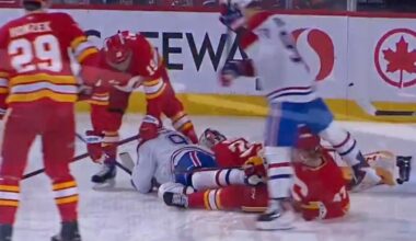 Flames-Habs game turns chaotic as technical issue leaves players at risk