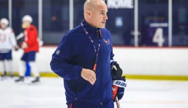 Spencer Carbery’s forward lines and defense pairings at last practice before Capitals’ Opening Night game against Bruins