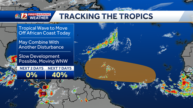 tropical low nearing african coast