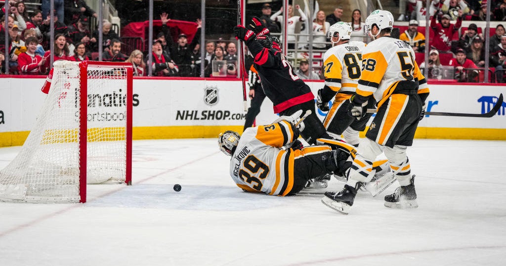 Sebastian Aho's overtime goal lifts Hurricanes to 4-3 win over Penguins