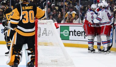 Fox scores go-ahead goal, Miller scores twice to help Rangers rally past Penguins 5-3