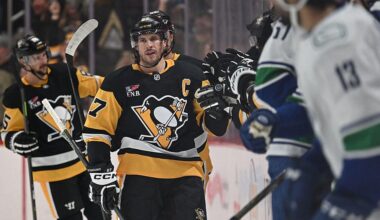 Sidney Crosby becomes all-time total points leader for Penguins, Kris Letang records 600th assist