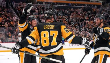 Penguins pound Canucks; Crosby, Letang make history