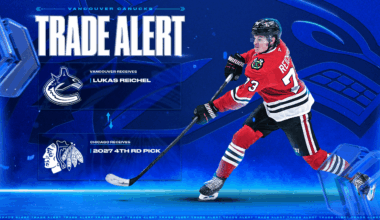 CANUCKS ACQUIRE FORWARD LUKAS REICHEL FROM CHICAGO