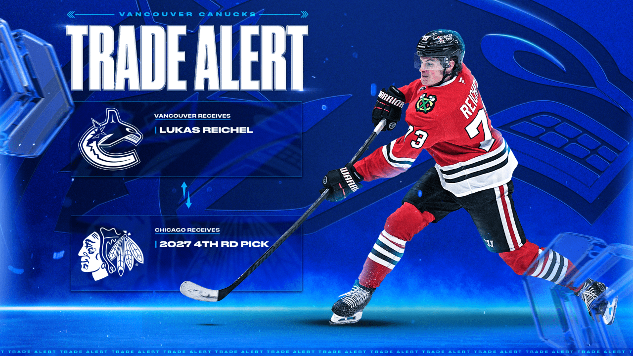 CANUCKS ACQUIRE FORWARD LUKAS REICHEL FROM CHICAGO