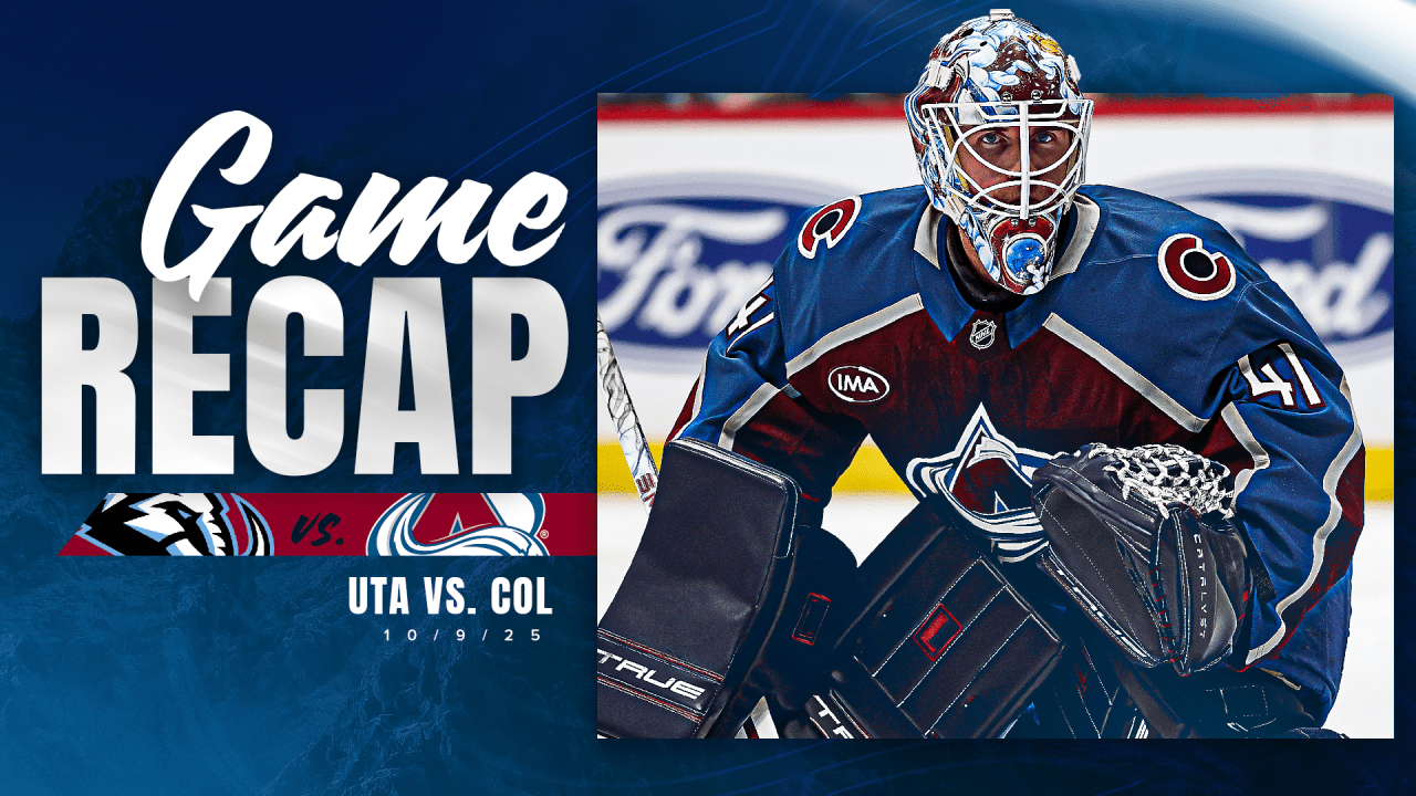 Great Scott! Wedgewood Stands on His Head, Makes 31 Saves As Avs Defeat Utah 2-1 in Home Opener