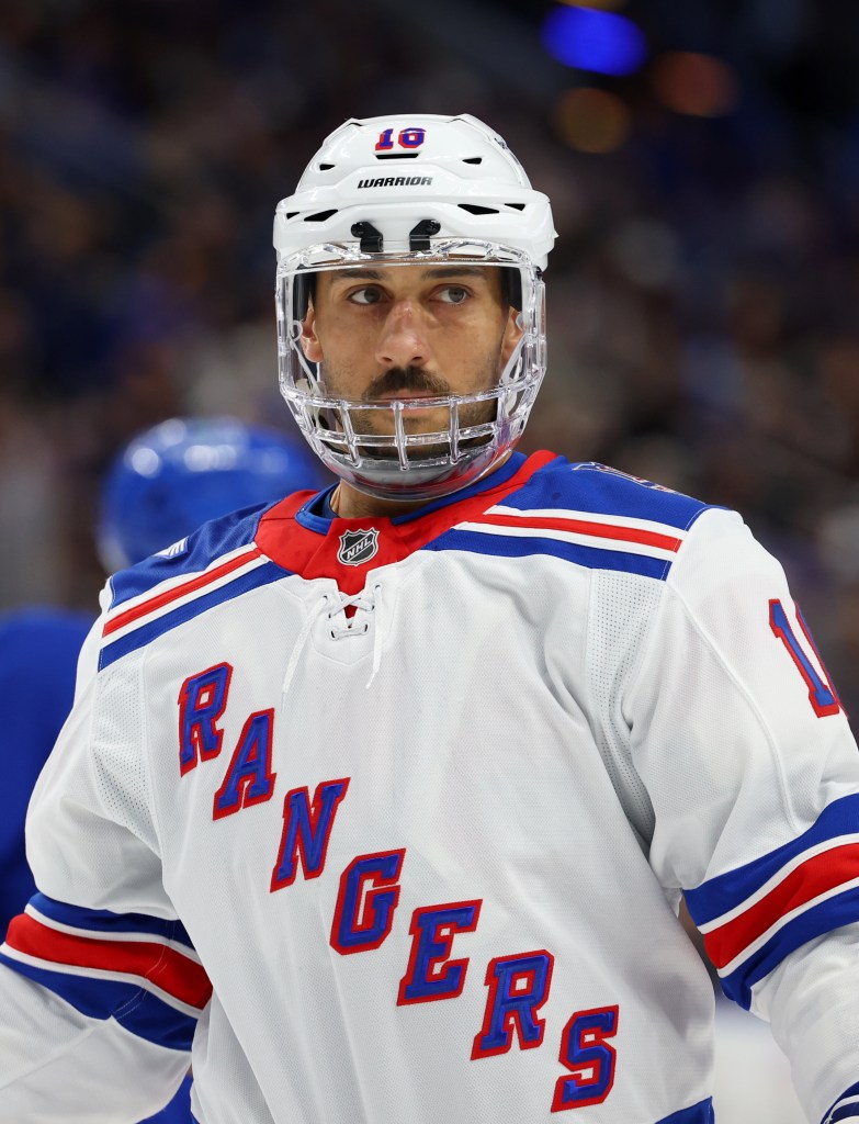 Rangers center Vincent Trocheck was injured against the Sabres on Oct. 9, 2025.