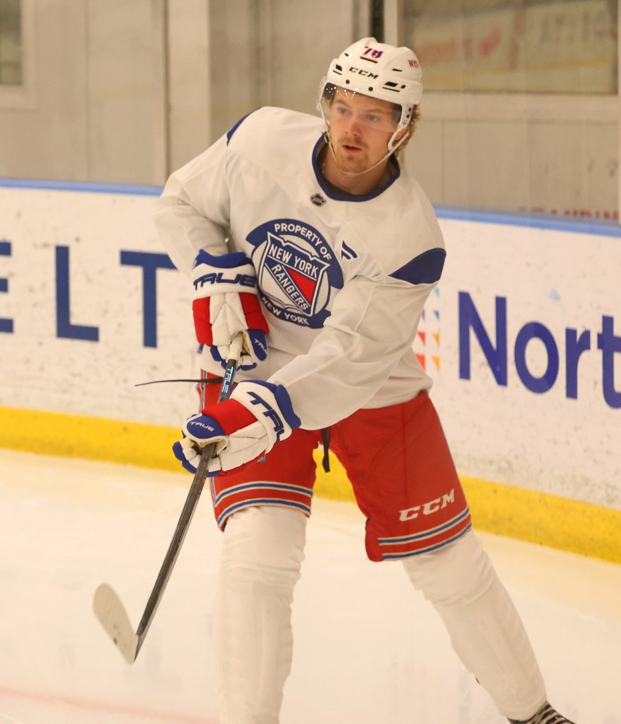 Brennan Othmann (78) when the New York Rangers held their training camp Wednesday, September 10, 2025.
