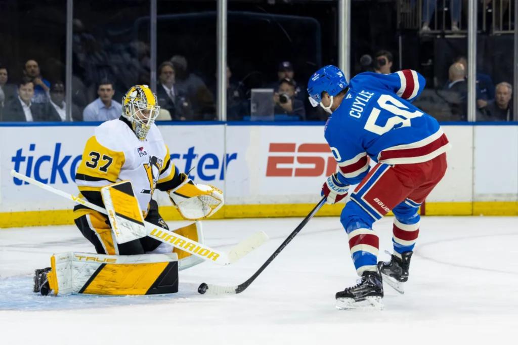 Rangers open season with a dud in shutout loss to Penguins
