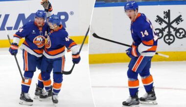 Bo Horvat's hat trick leads Islanders in first win of season