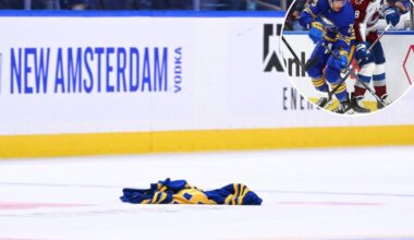 Sabres fan tossed jersey to the ice after third loss to open season