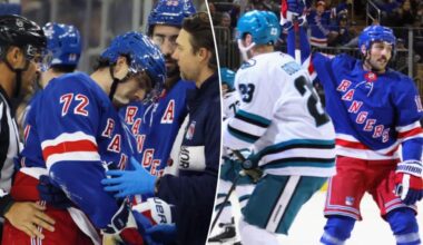 Rangers topple Sharks but lose Filip Chytil to upper body injury
