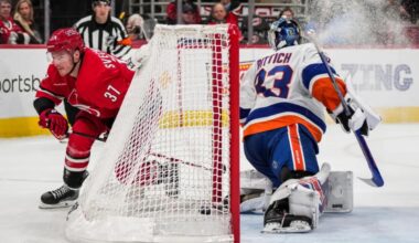 Islanders beat by Hurricanes after Mathew Barzal's benching