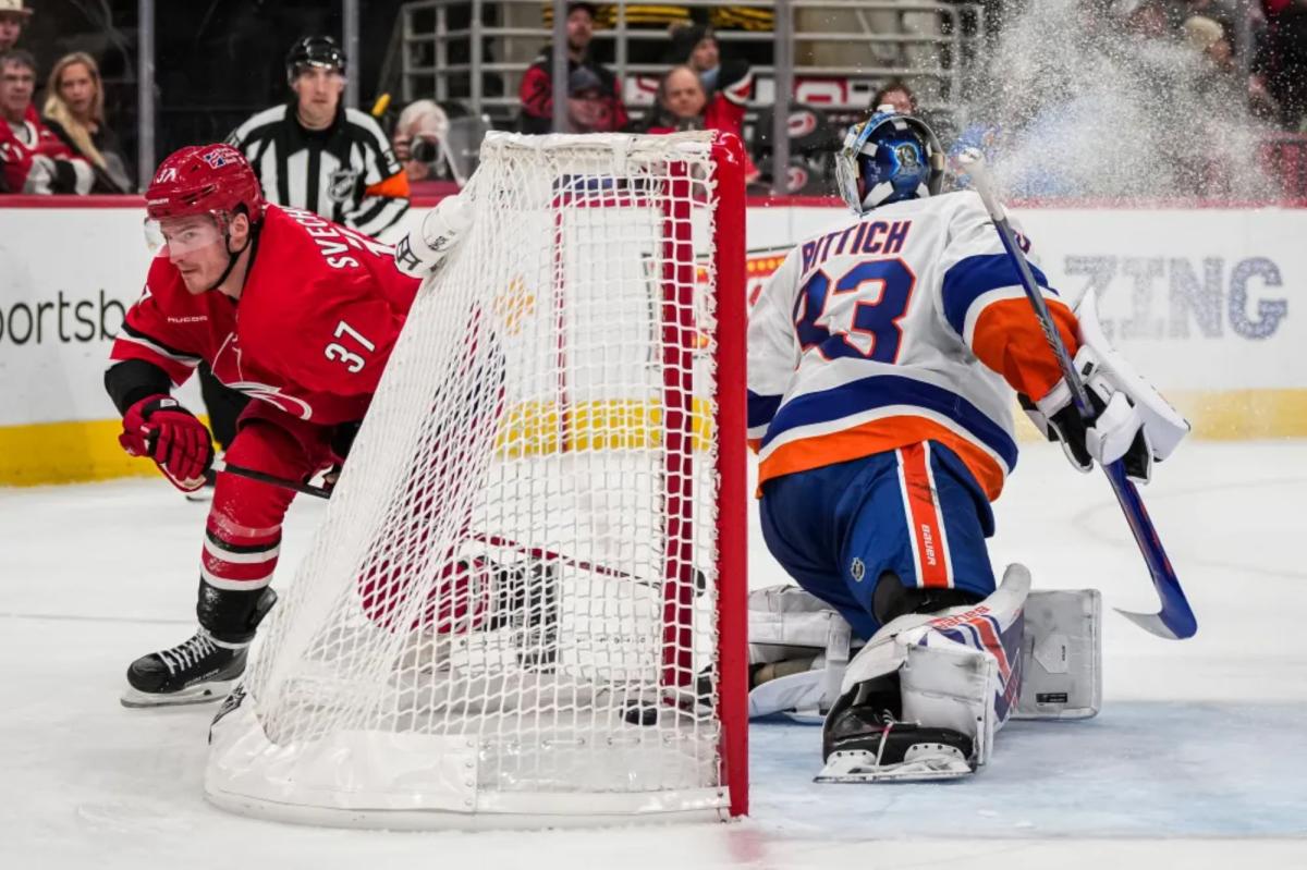 Islanders beat by Hurricanes after Mathew Barzal's benching
