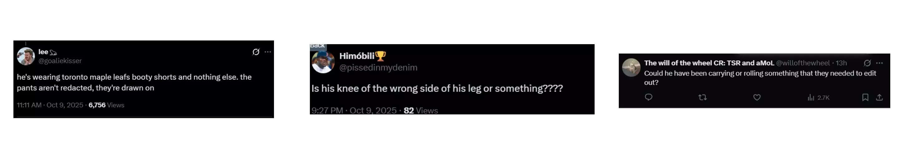 NHL fans go wild over Auston Matthews’ blacked-out pants photo