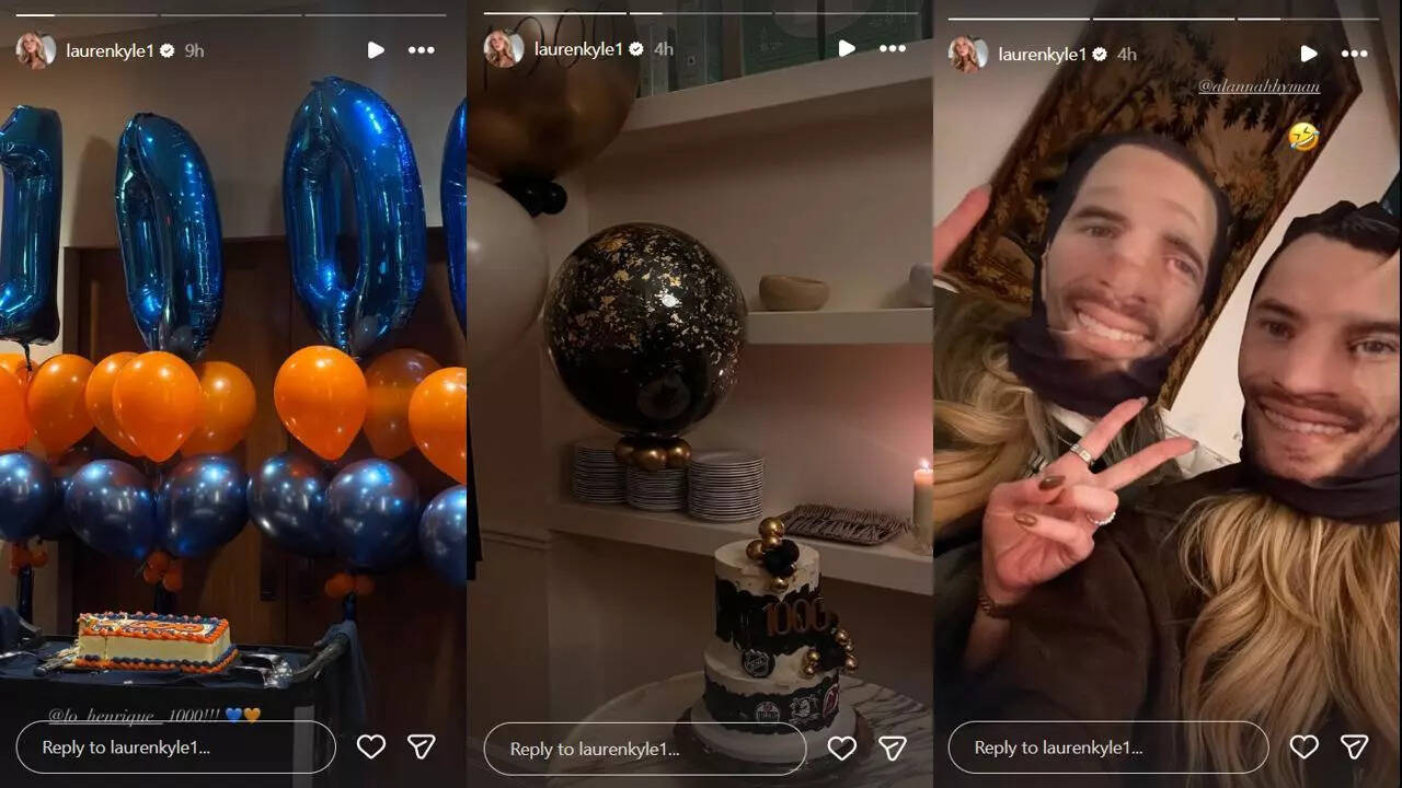 NHL star Connor McDavid’s wife, Lauren Kyle, celebrates Adam Henrique’s 1000th NHL game milestone with an Edmonton Oilers-themed tribute (Credit: Instagram/@laurenkyle1) NHL-NHL star Connor McDavid’s wife, Lauren Kyle, celebrates Adam Henrique’s 1000th NHL game milestone with an Edmonton Oilers-themed tribute