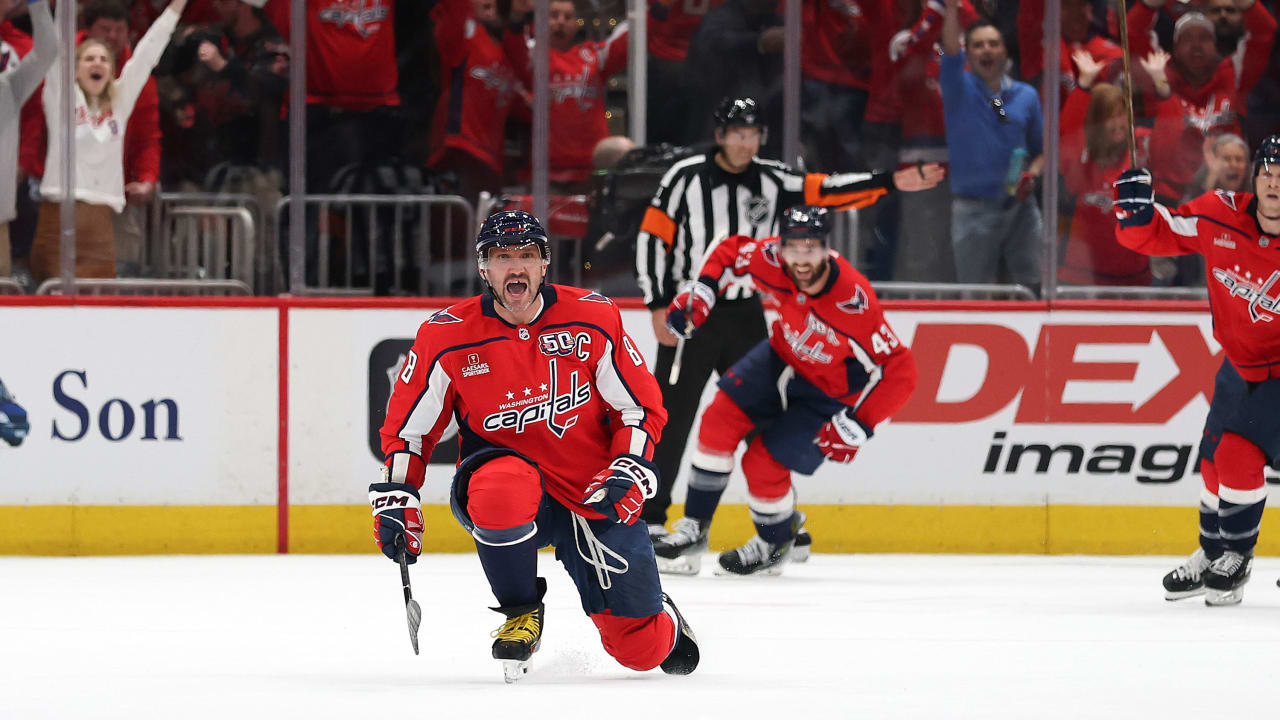 Ovechkin continues to shine with 1st playoff OT goal for Capitals in Game 1 win