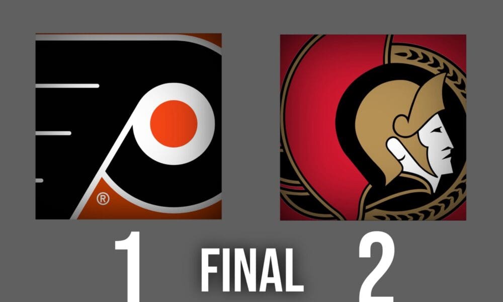 Flyers Offense Goes Quiet, Lose 2-1 to the Senators