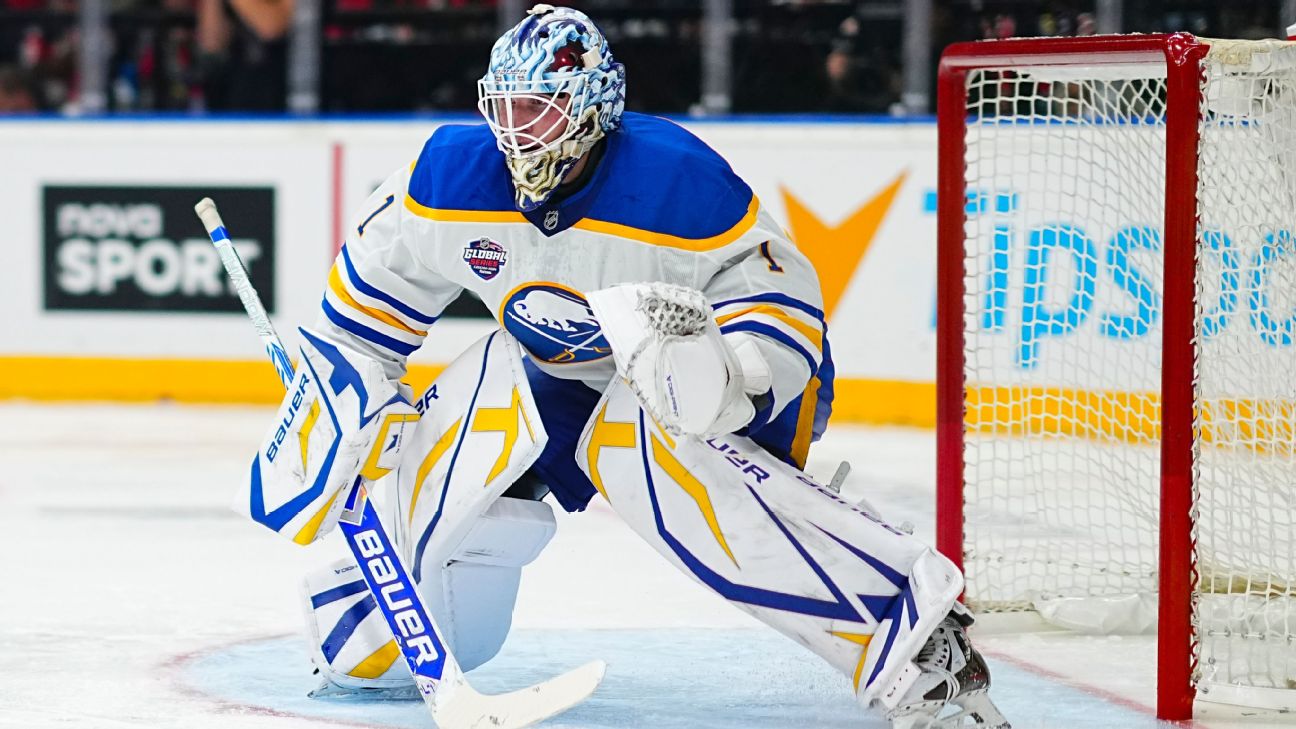 Sabres starting goalie Luukkonen expected to miss season opener