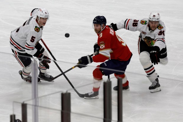 Sam Bennett during the Florida Panthers in their home opener...