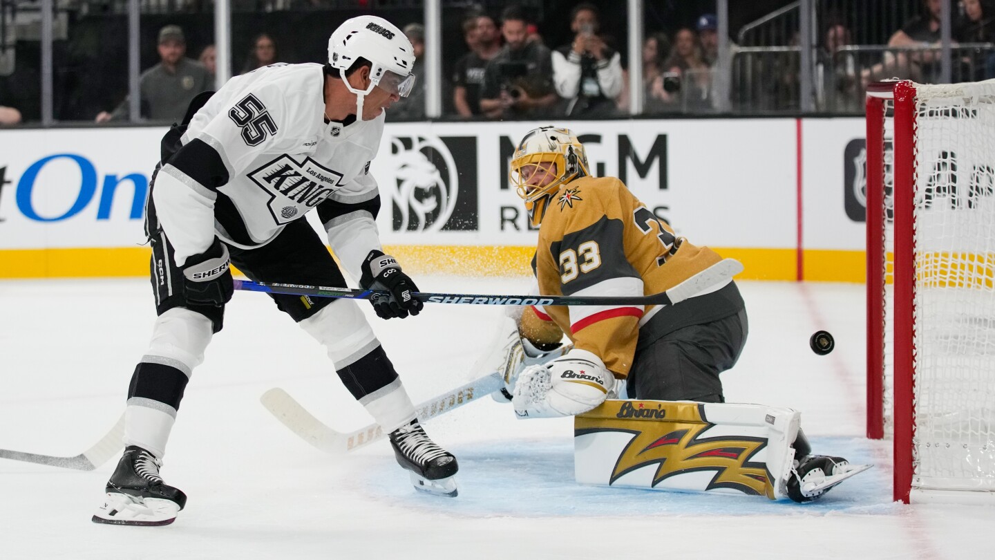 Kings top Golden Knights 6-5 in shootout, spoiling Dorofeyev's hat trick and Marner's debut