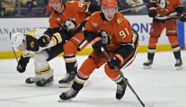 Leo Carlsson scores twice and Ducks send Bruins to another loss, 6-2