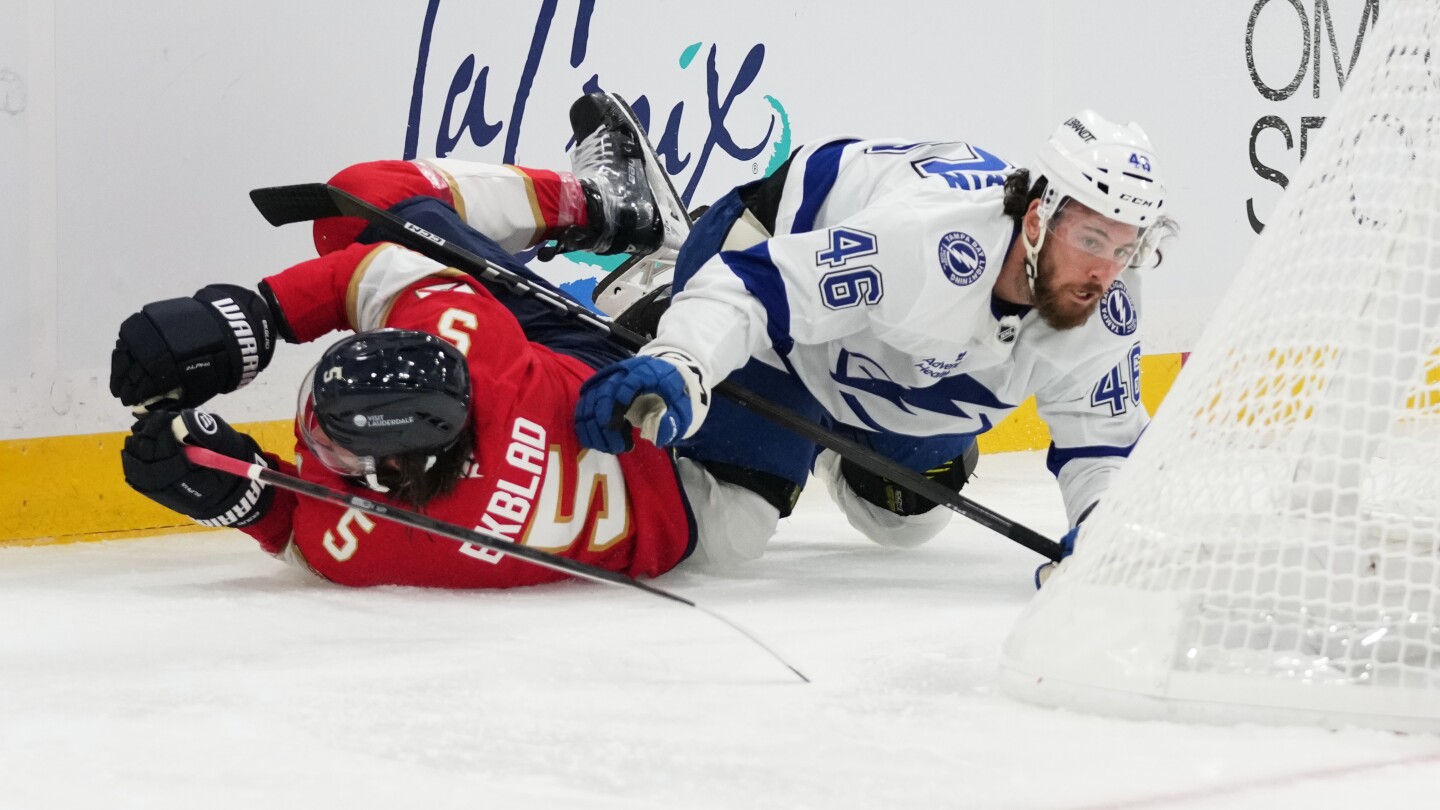 NHL suspends Tampa Bay forward Scott Sabourin for four games, defenseman JJ Moser for two games