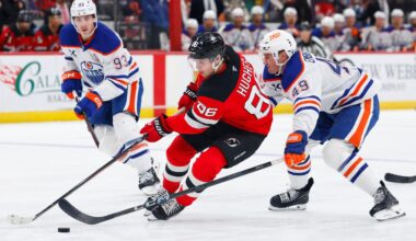 Jack Hughes scores 2 goals as the Devils beat the Oilers