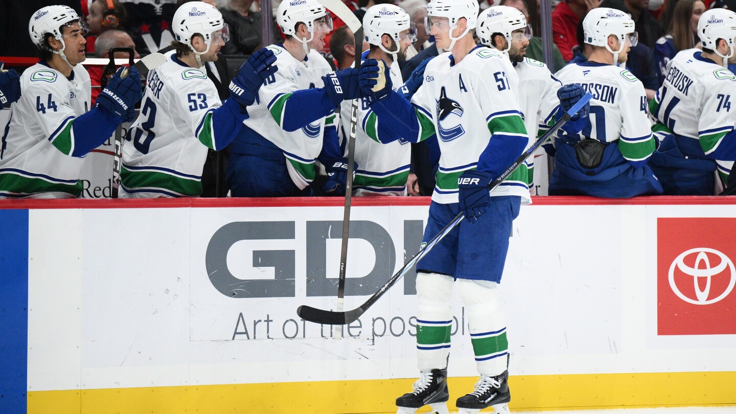 Vancouver Canucks end Washington Capitals' 4-game win streak with 4-3 victory
