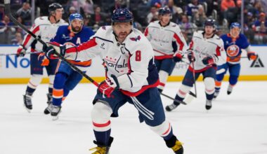Aliaksei Protas has two goals and an assist as Capitals win 4-2, spoiling Islanders’ home opener