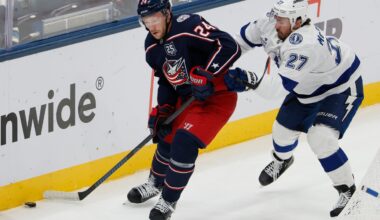 Marchenko’s third-period goal lifts Blue Jackets to first home win, 3-2 over Lightning