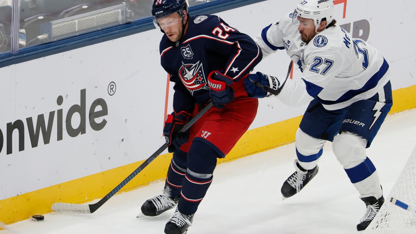 Marchenko’s third-period goal lifts Blue Jackets to first home win, 3-2 over Lightning
