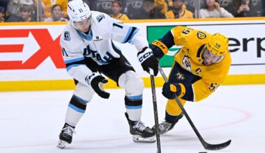 Dylan Guenther scores at 2:56 of overtime to give Mammoth 3-2 win over Predators